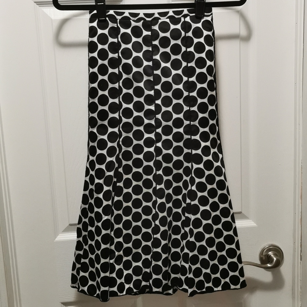 Melanie Lynn Polka Dot A-Line Skirt, Size 10